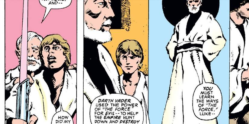Luke Skywalker with a Pink Lightsaber